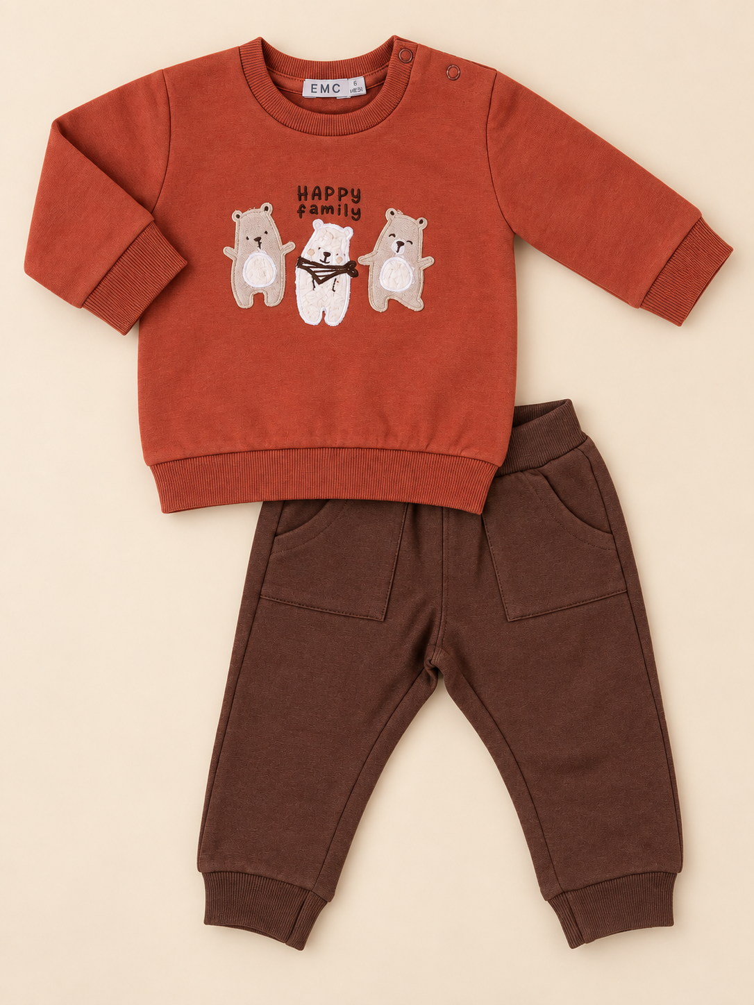 Completo Bimbo EMC Ruggine con Orsetti Happy Family