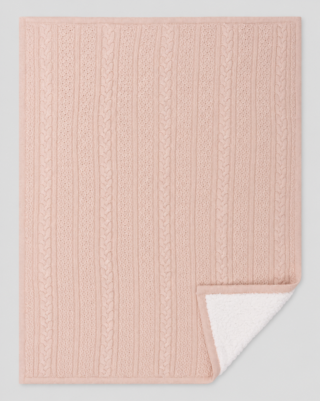 Copertina EMC in Tricot di Cotone a Trecce e Punto Traforato
