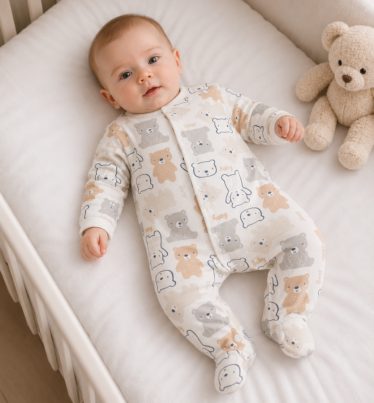Tutina Neonato Unisex in Jersey di Cotone