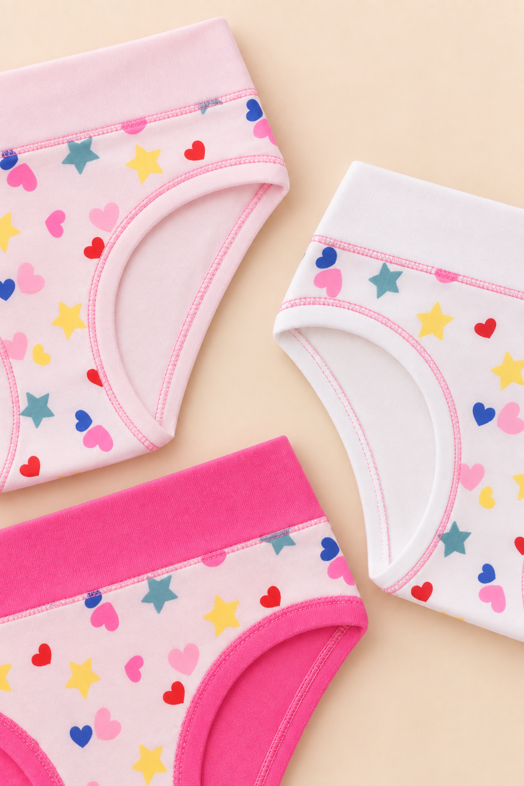 Set 6 Slip Bambina in Cotone Elasticizzato