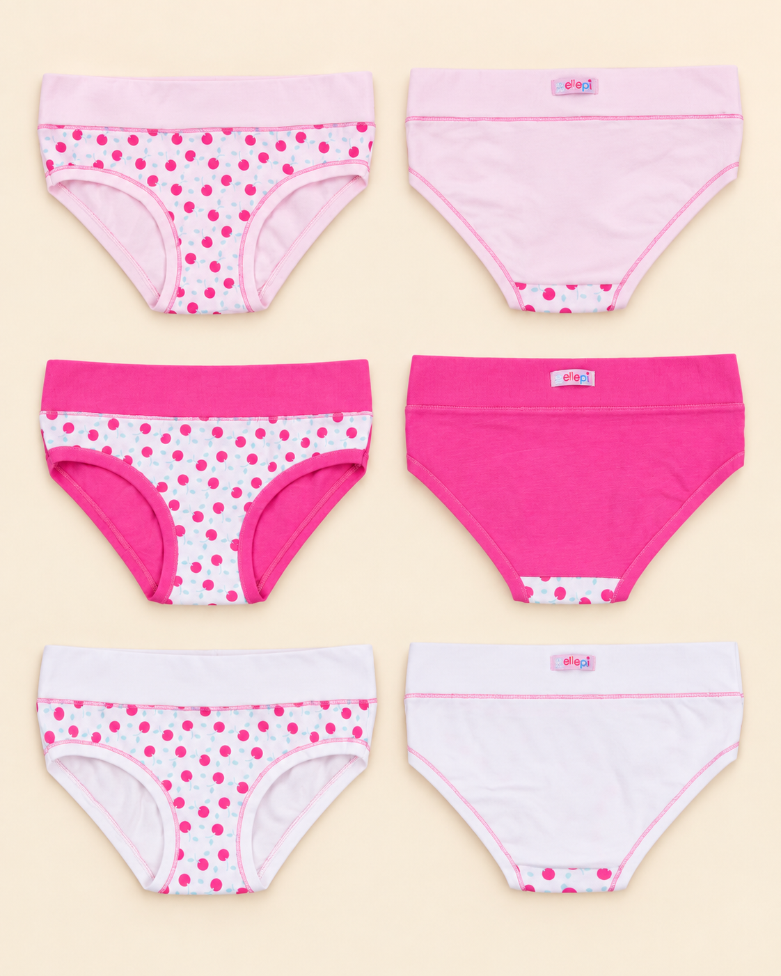Set 6 Slip Bambina in Cotone Elasticizzato