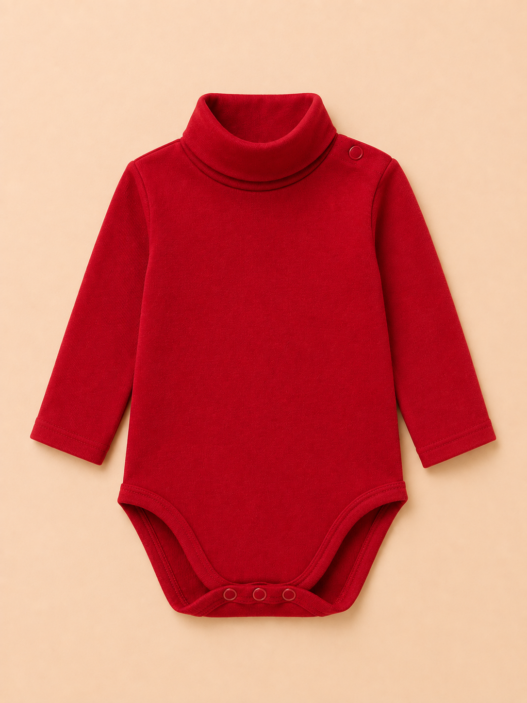 Body Neonato Unisex a Manica Lunga con Collo a Lupetto