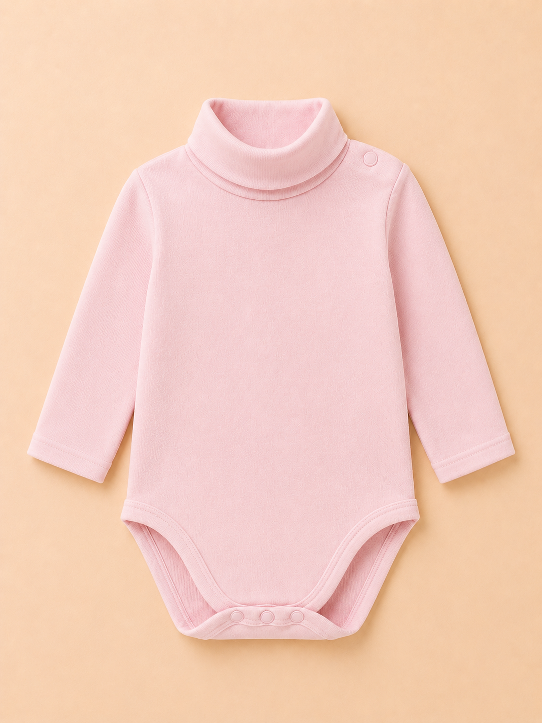 Body Neonato Unisex a Manica Lunga con Collo a Lupetto