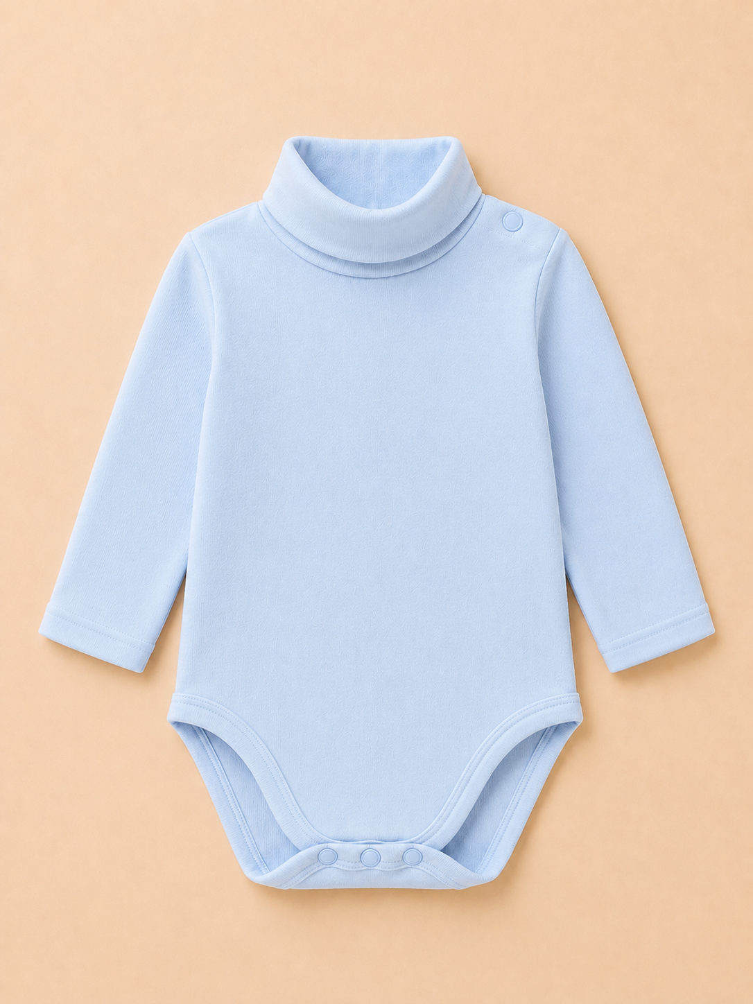 Body Neonato Unisex a Manica Lunga con Collo a Lupetto