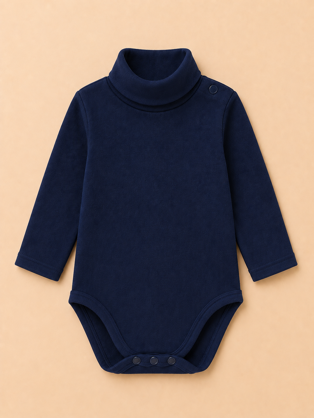 Body Neonato Unisex a Manica Lunga con Collo a Lupetto