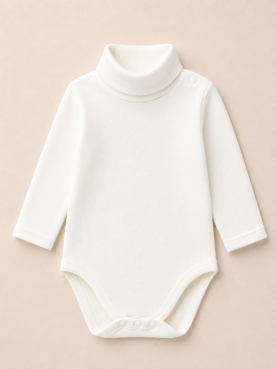 Body Neonato Unisex a Manica Lunga con Collo a Lupetto
