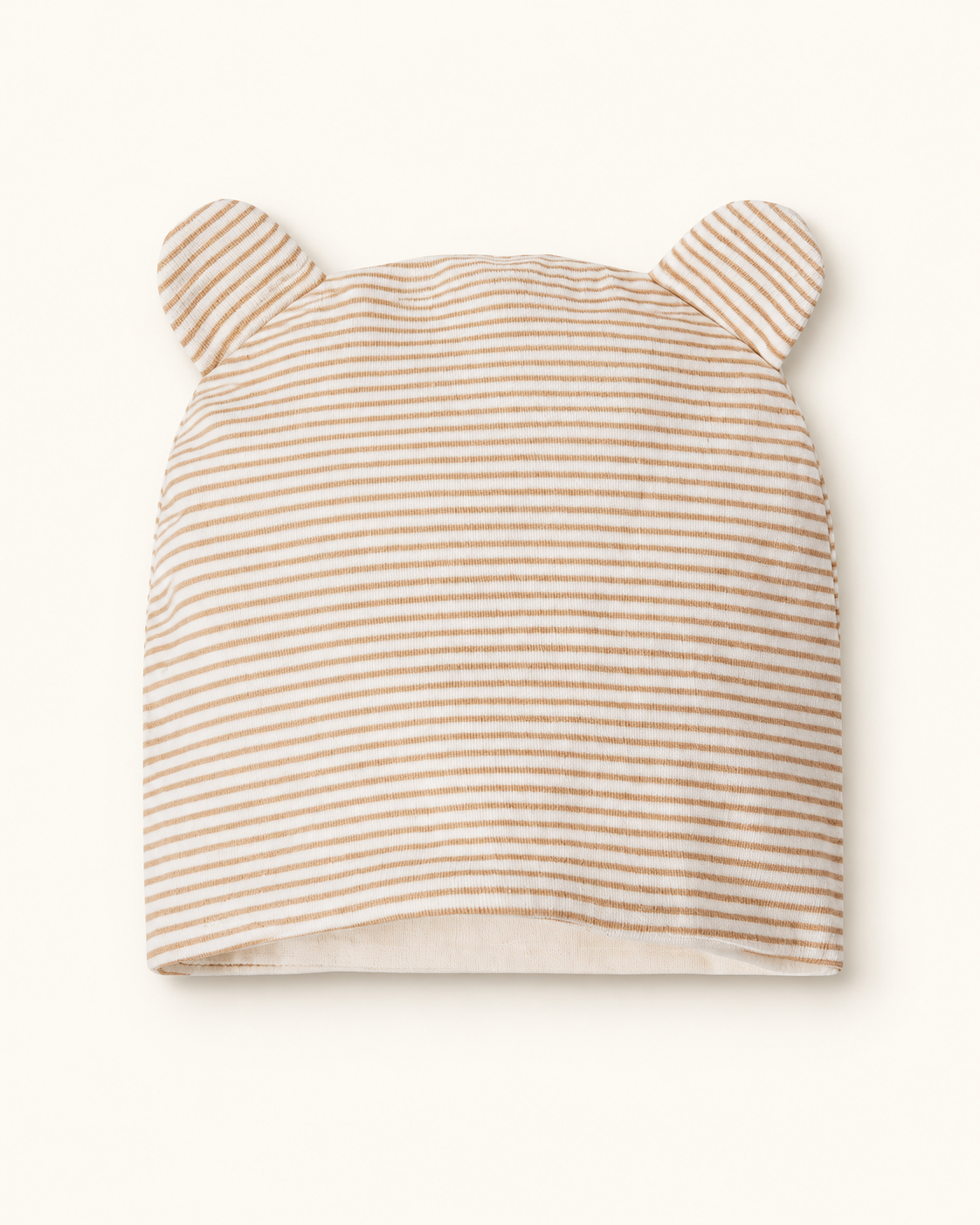Berretto Neonato in Jersey di Cotone Elasticizzato con Patch