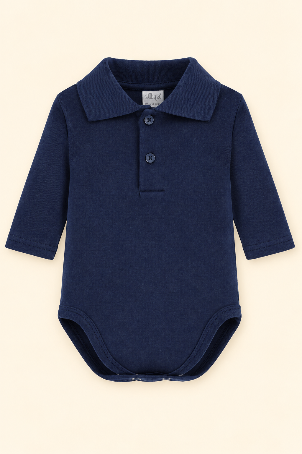 Body Neonato con Colletto Stile Polo a Manica Lunga