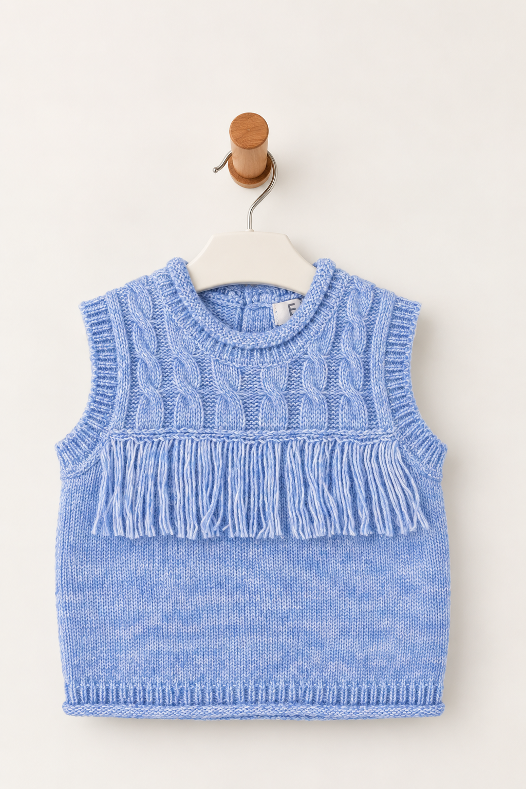 Gilet Bimba EMC in Maglia con Frange e Trecce