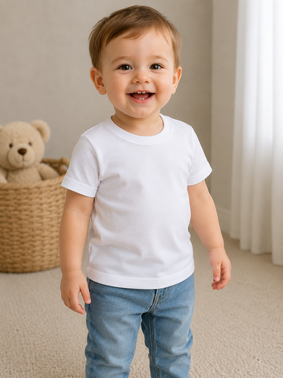 Set 6 Magliette Intime Bambino in Jersey di Cotone