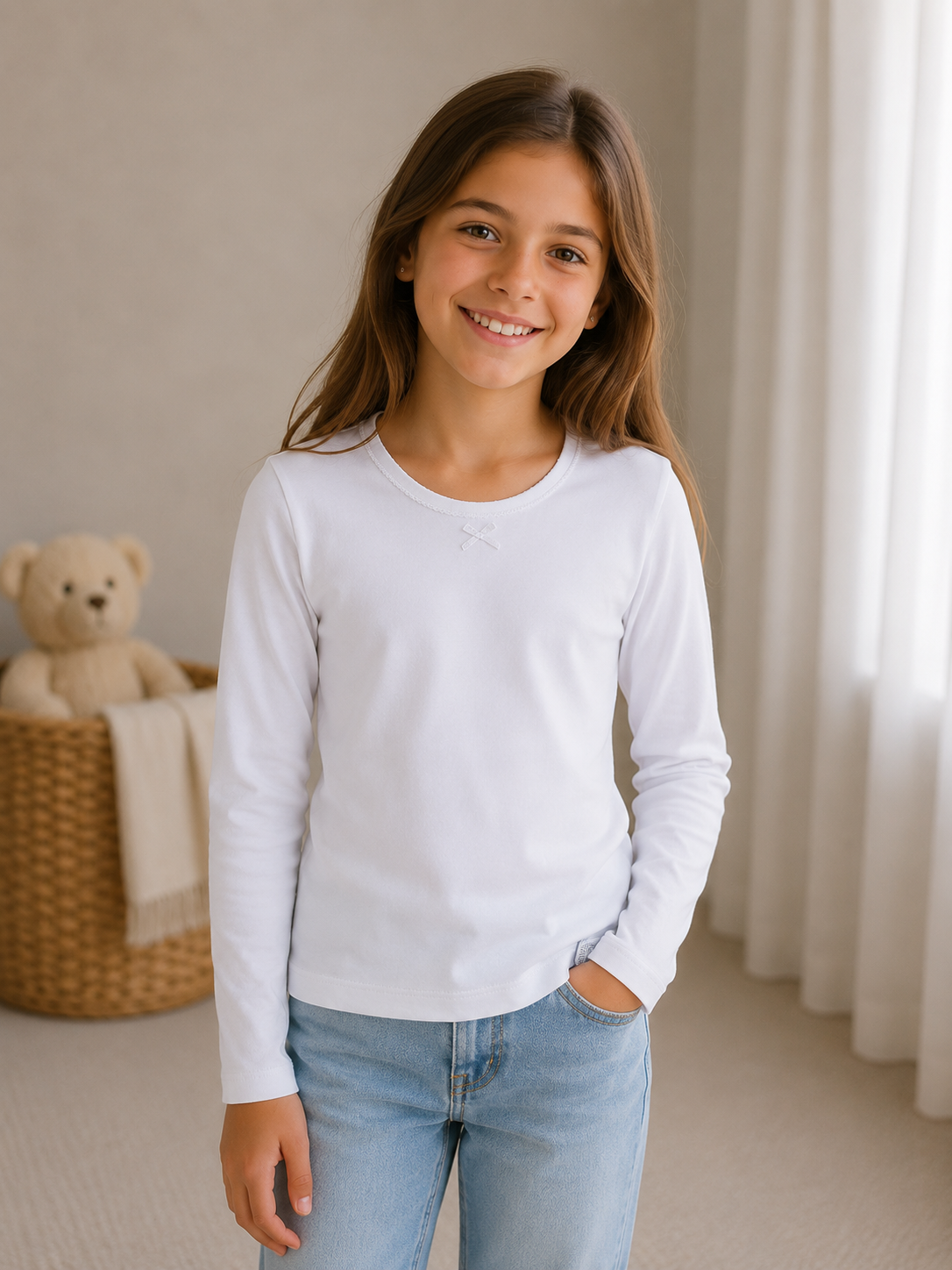 Set 3 Magliette Intime Bambina in Caldo Cotone