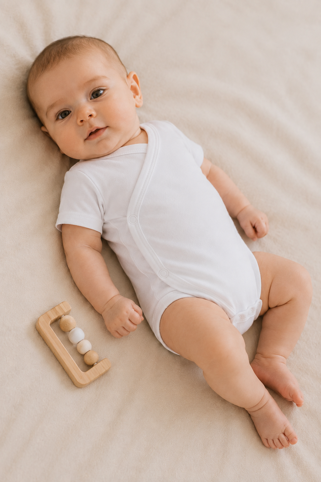 Set 3 Body Neonato Unisex in Caldo Cotone con Apertura a Portafoglio