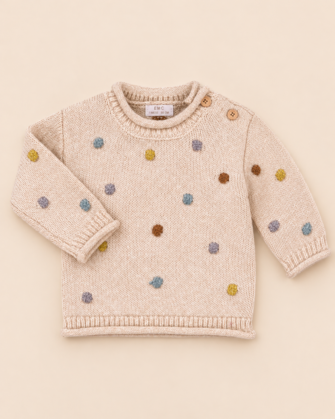 Maglione Beige e Pois