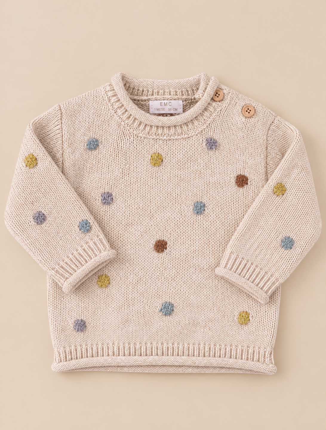 Maglione Beige e Pois