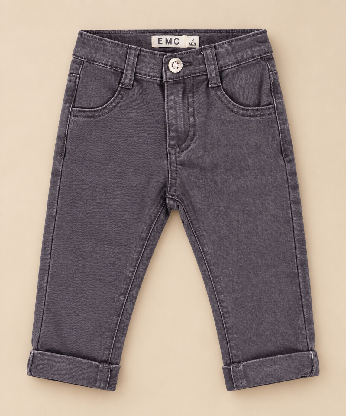 Pantalone Bimbo EMC Cinque Tasche con Risvolto