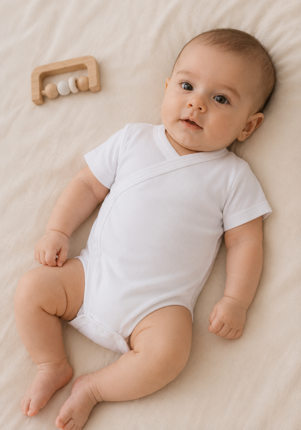 Set 3 Body Neonato Unisex in Caldo Cotone con Apertura a Portafoglio