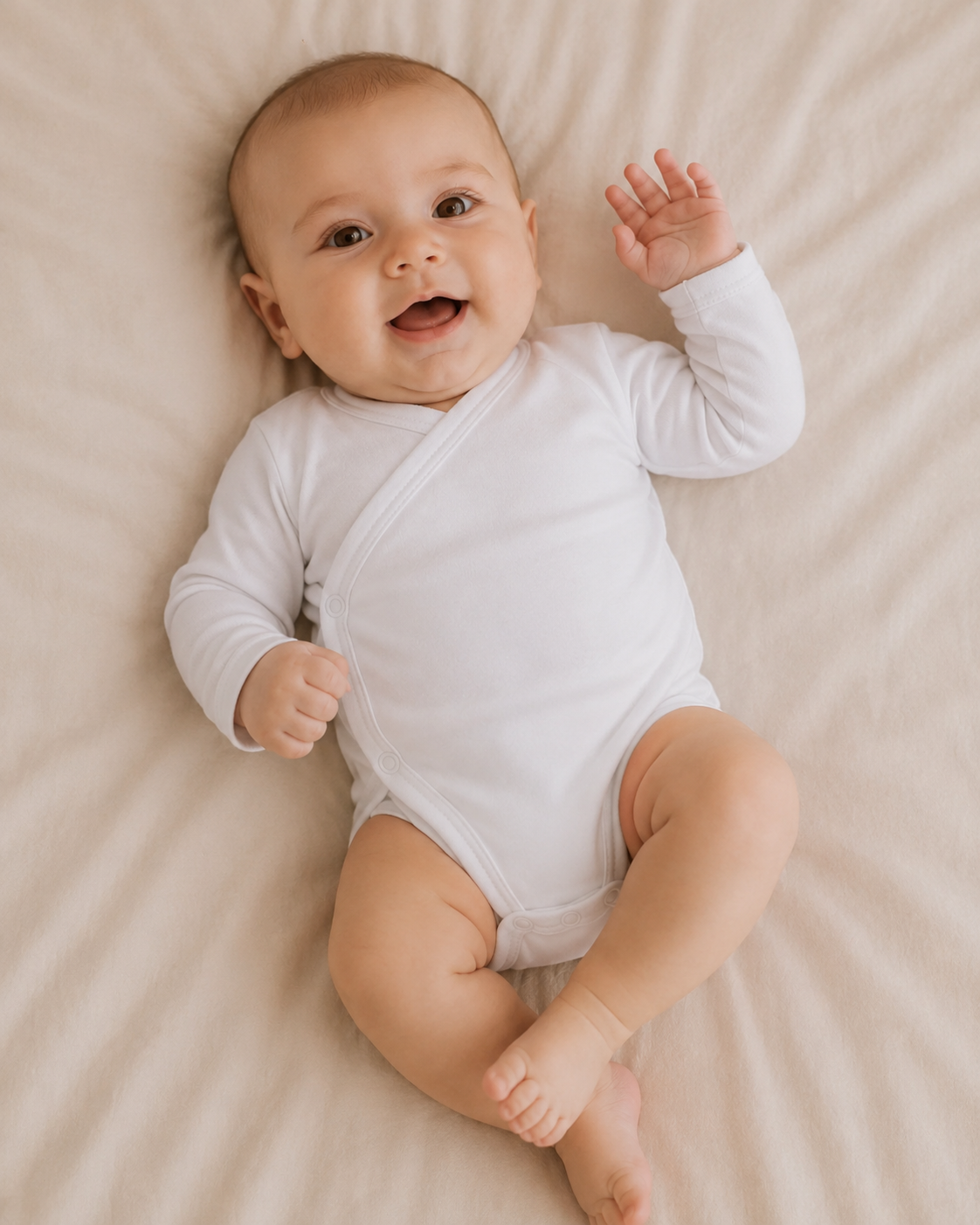 Set 3 Body Neonato Unisex Manica Lunga in Caldo Cotone con Apertura a Portafoglio