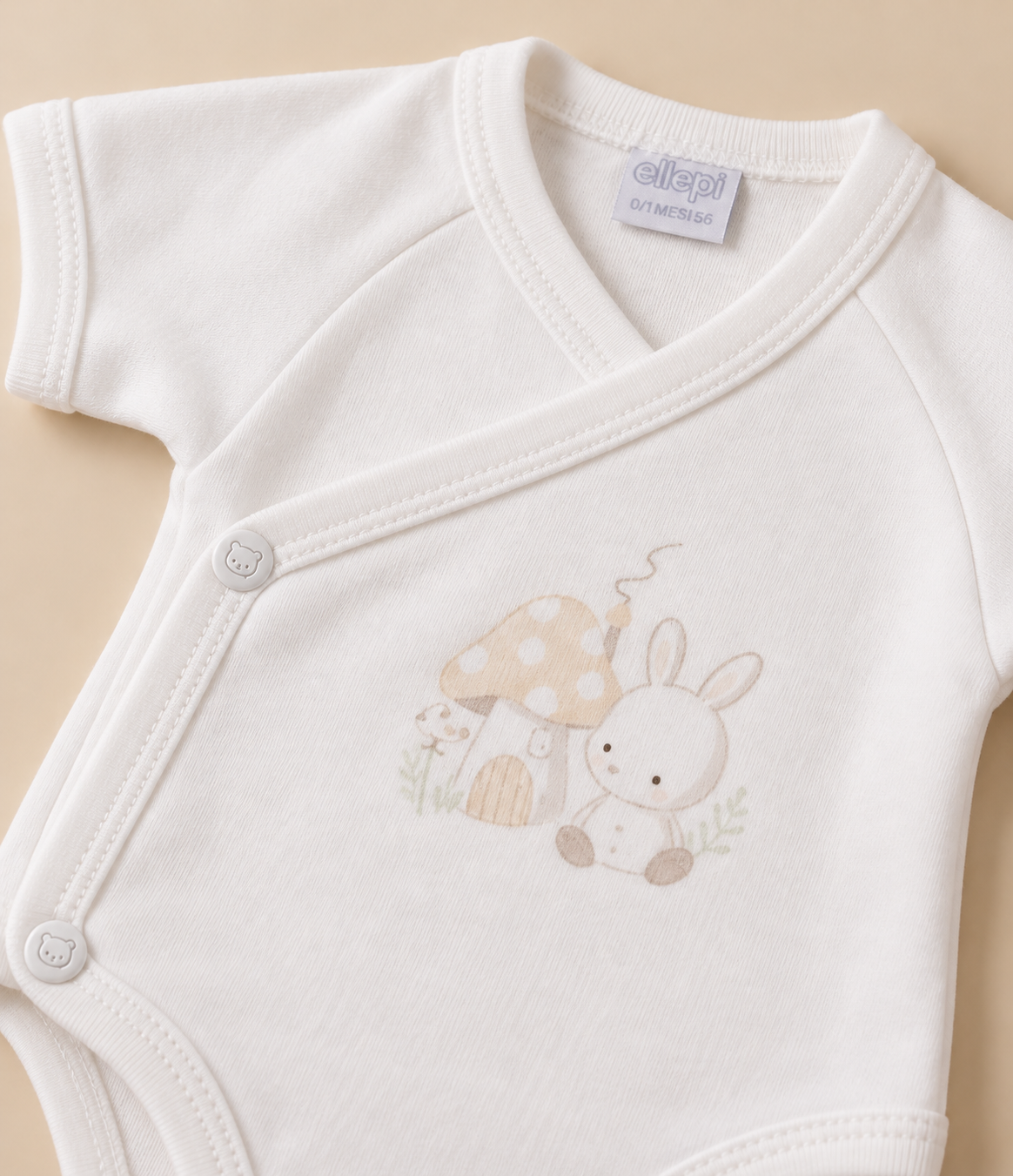 Set Body Neonato in Cotone a Manica Corta