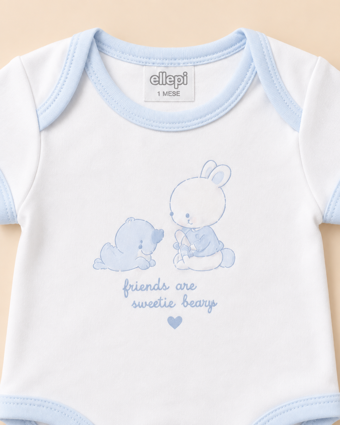 Set 6 Body Neonato  in Cotone Manica Corta