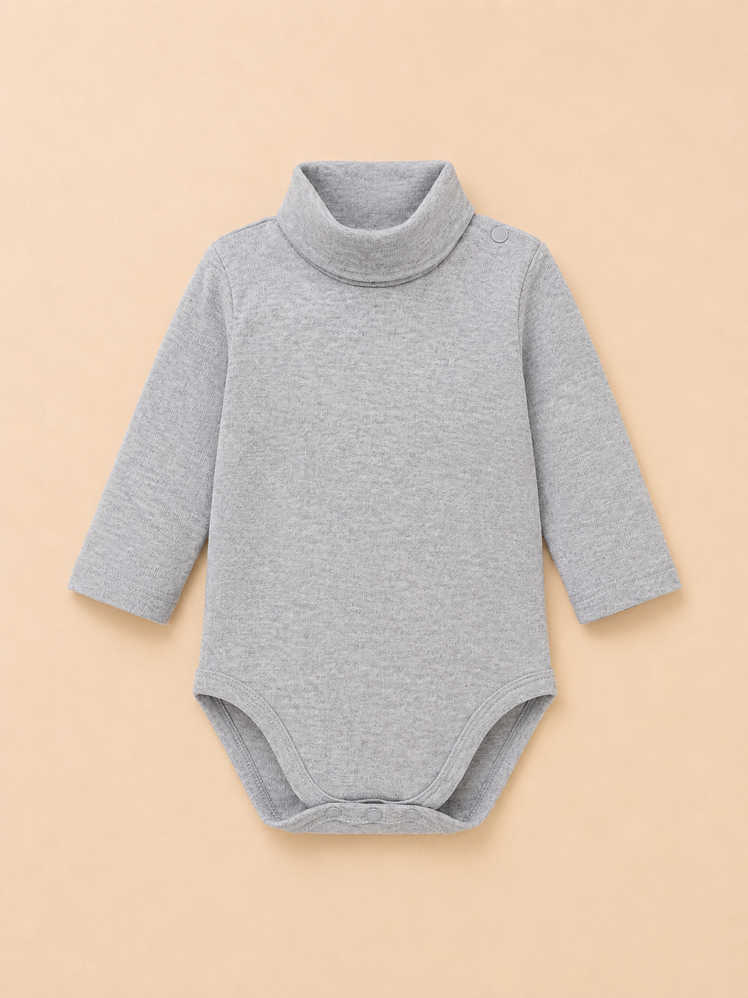 Body Neonato Unisex a Manica Lunga con Collo a Lupetto