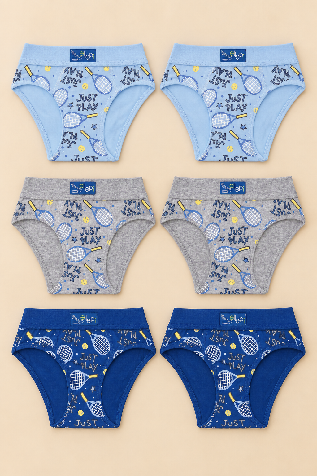 Set 6 Slip Bambino in Cotone Elasticizzato