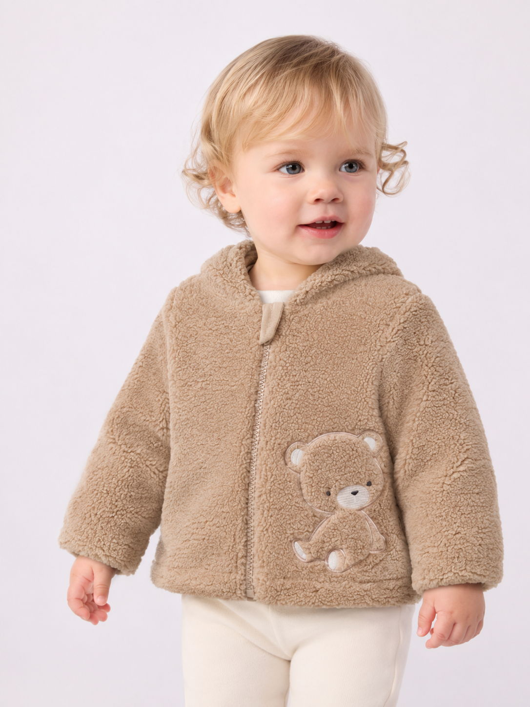 Giacca Teddy Con Cappuccio