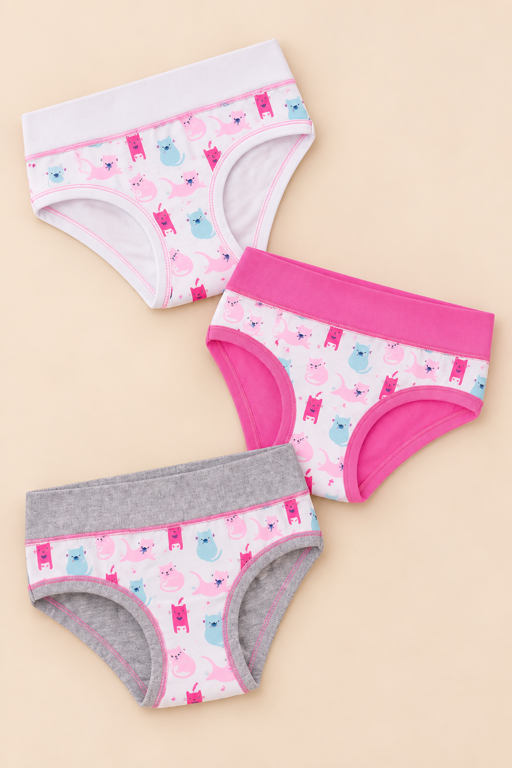 Set 6 Slip Bambina in Cotone Elasticizzato