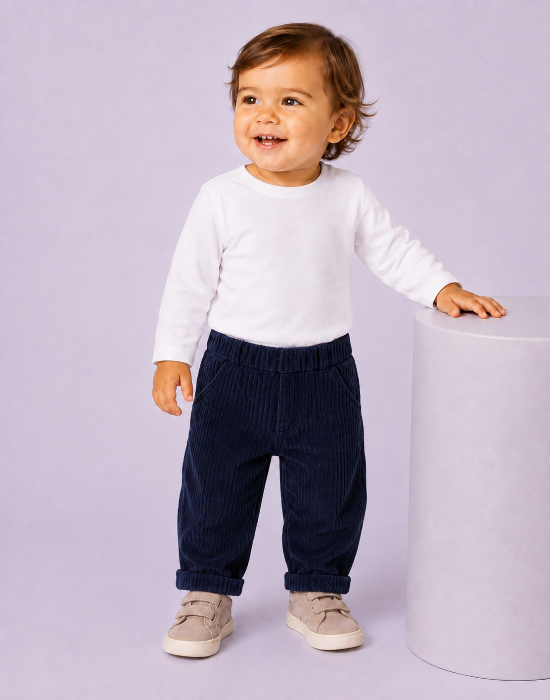 Pantalone Bimbo EMC in Velluto a Coste con Vita Elasticata