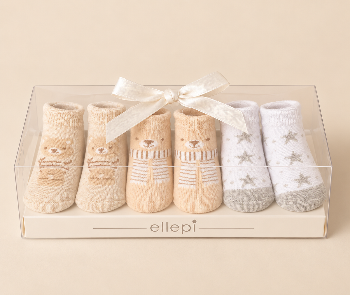 Set 3 Calzini Neonato  in Cotone