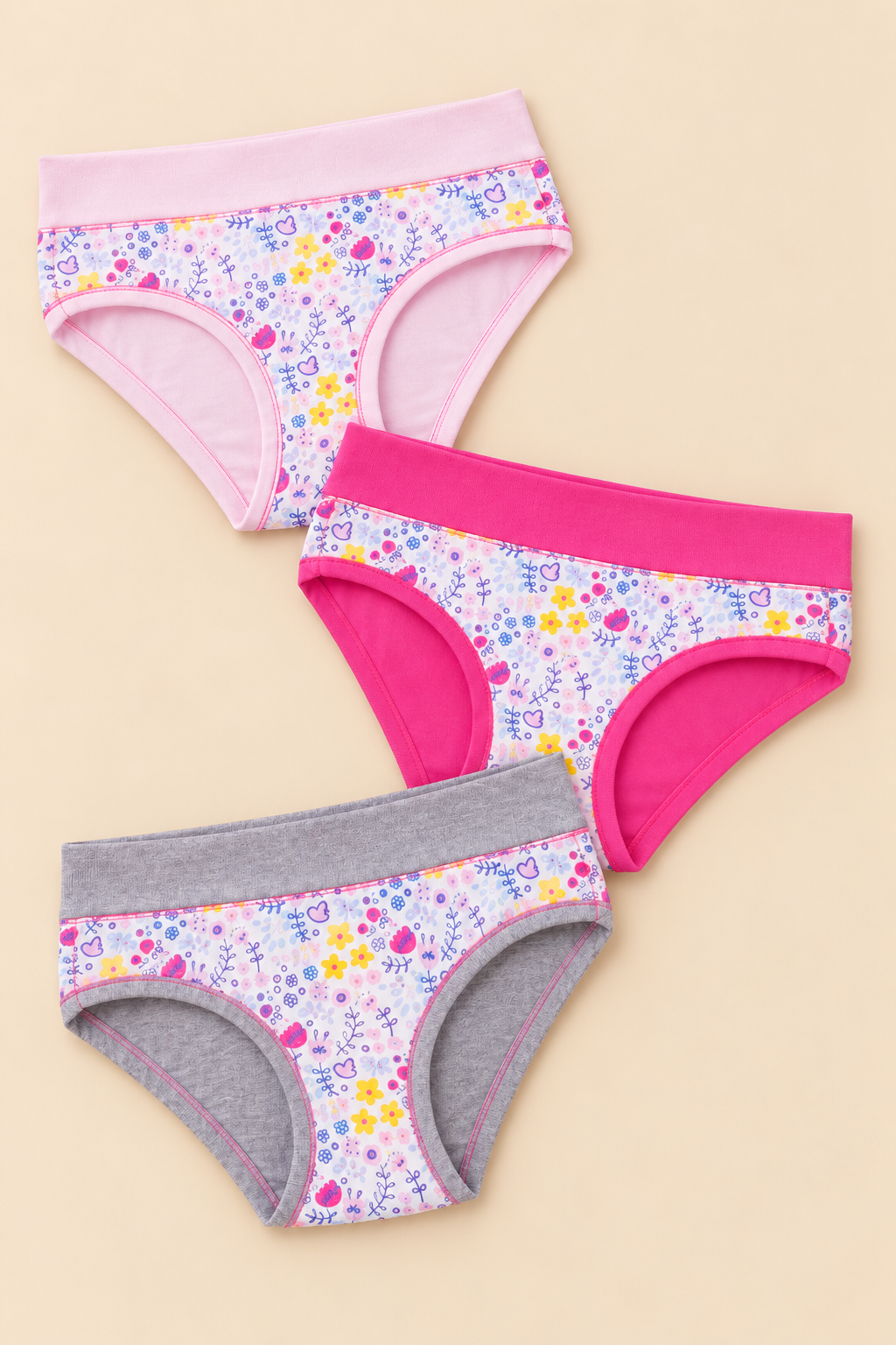 Set 6 Slip Bambina in Cotone Elasticizzato