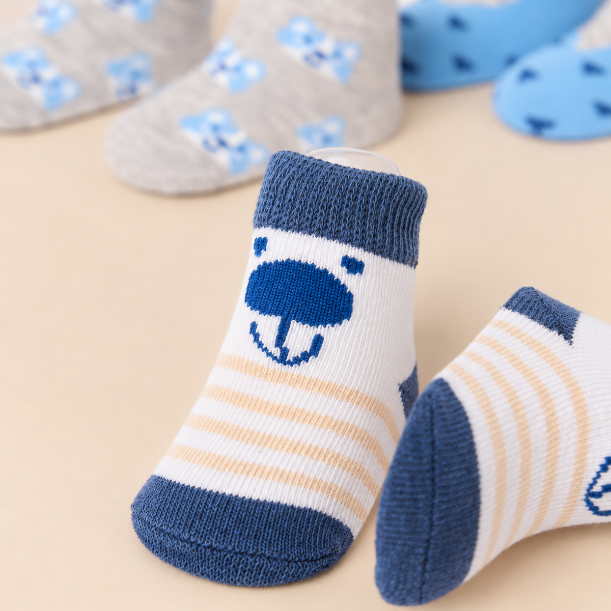 Set 3 Calzini Neonato  in Cotone