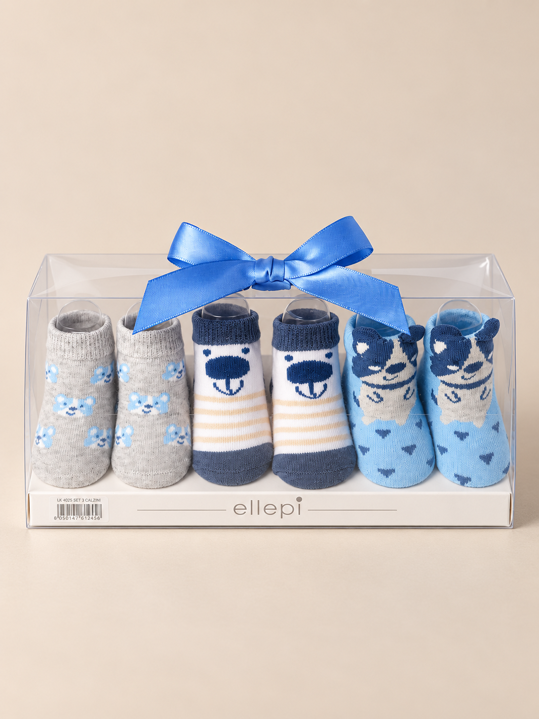 Set 3 Calzini Neonato  in Cotone