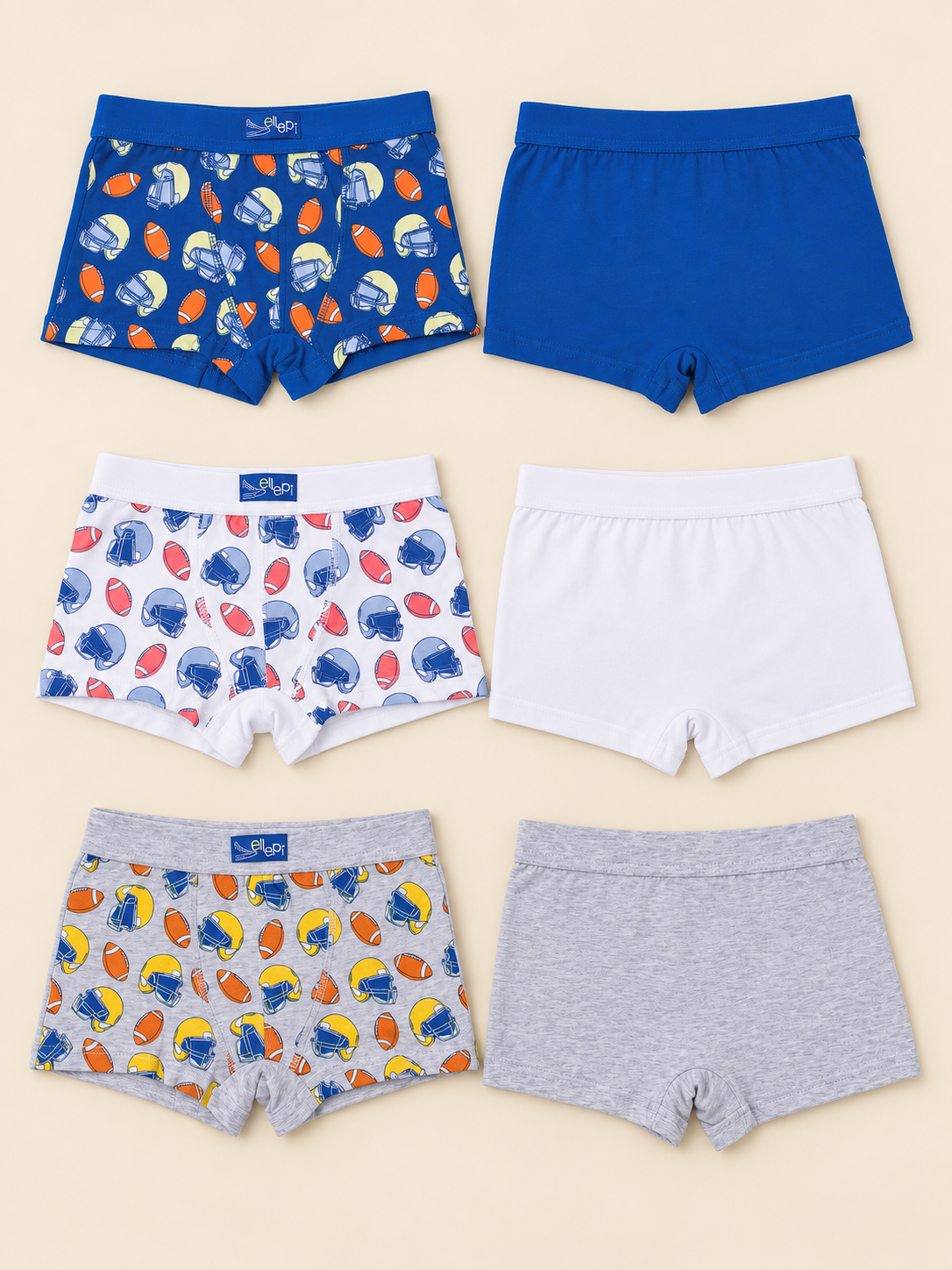 Set 6 Boxer Bambino in Cotone Elasticizzato