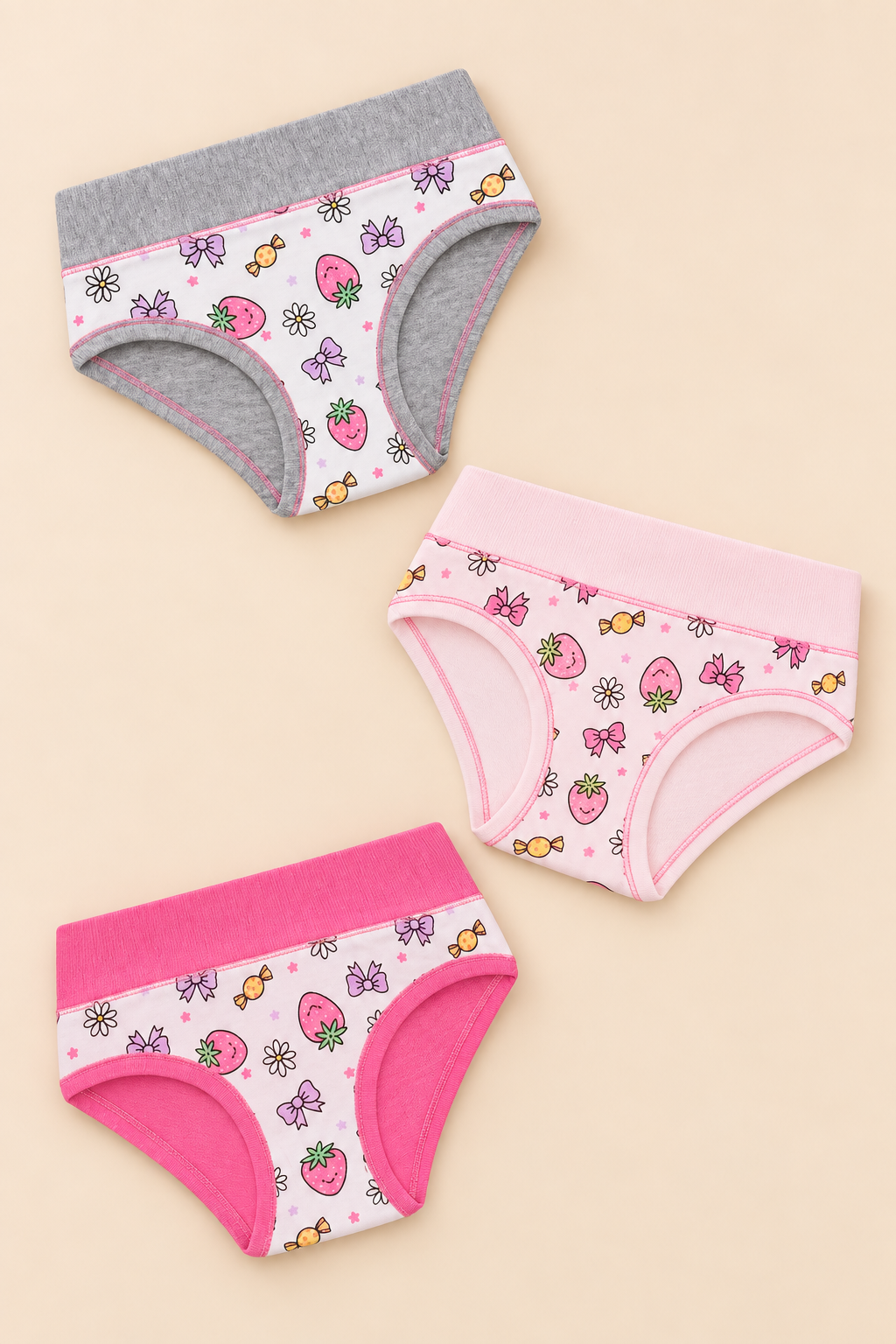 Set 6 Slip Bambina in Cotone Elasticizzato