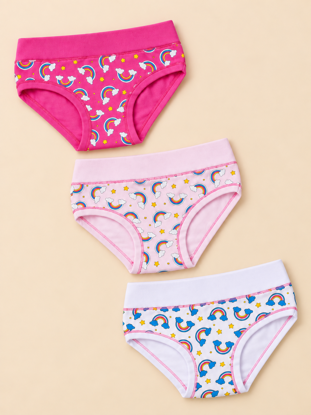 Set 6 Slip Bambina in Cotone Elasticizzato