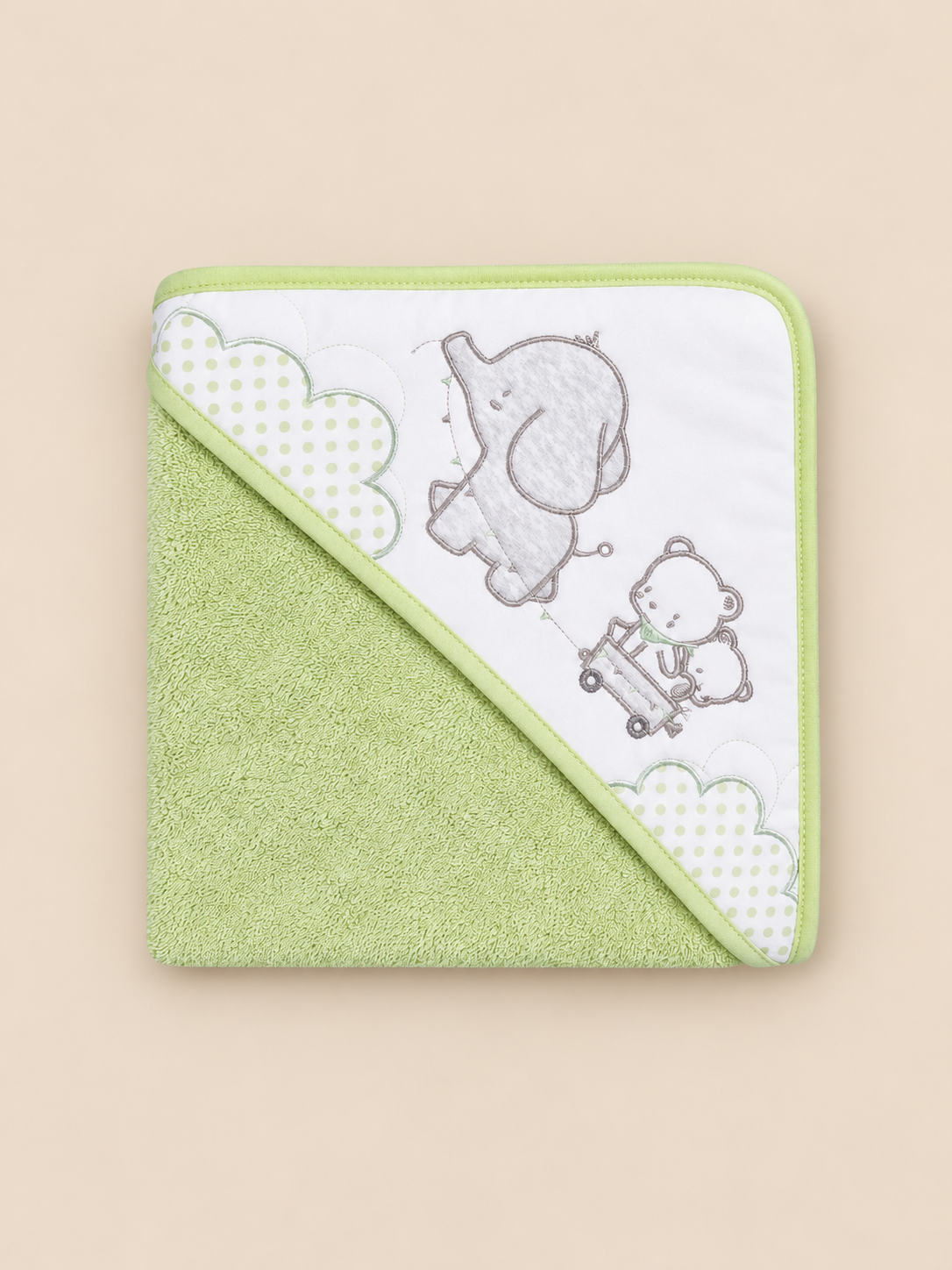 Accappatoio a Triangolo Neonato Unisex in Cotone